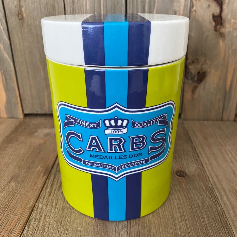 Jonathan Adler Carnaby Carbs Canister Replacement Sealed Cookie Jar Blue Green